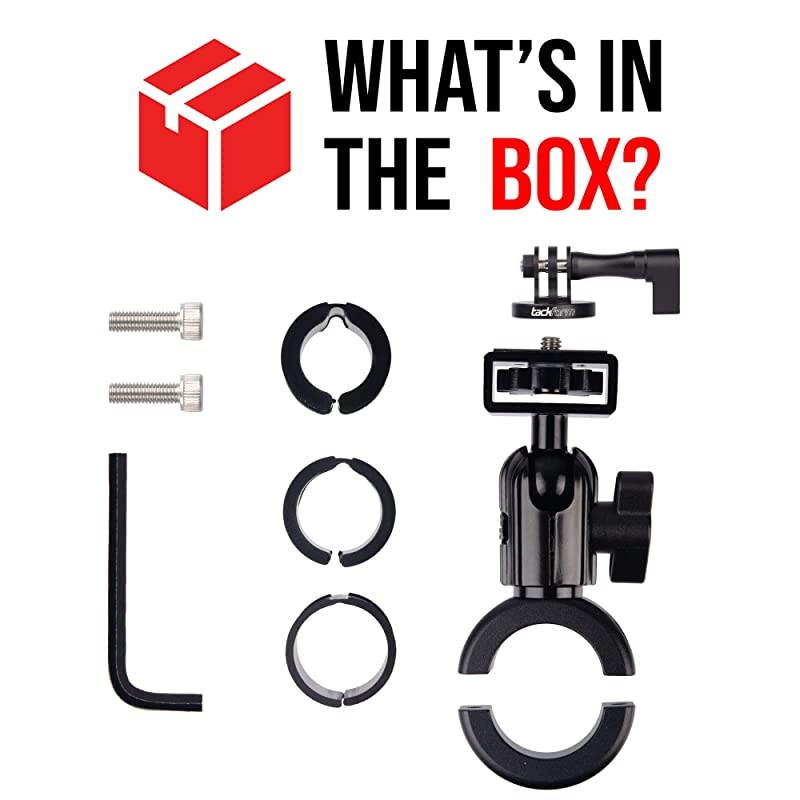 Motorcycle Action Camera Mount Enduro Series Bar Mount and Trail Cam Compatible with GoPro and Other Action Cameras All Metal Built to Outlast You