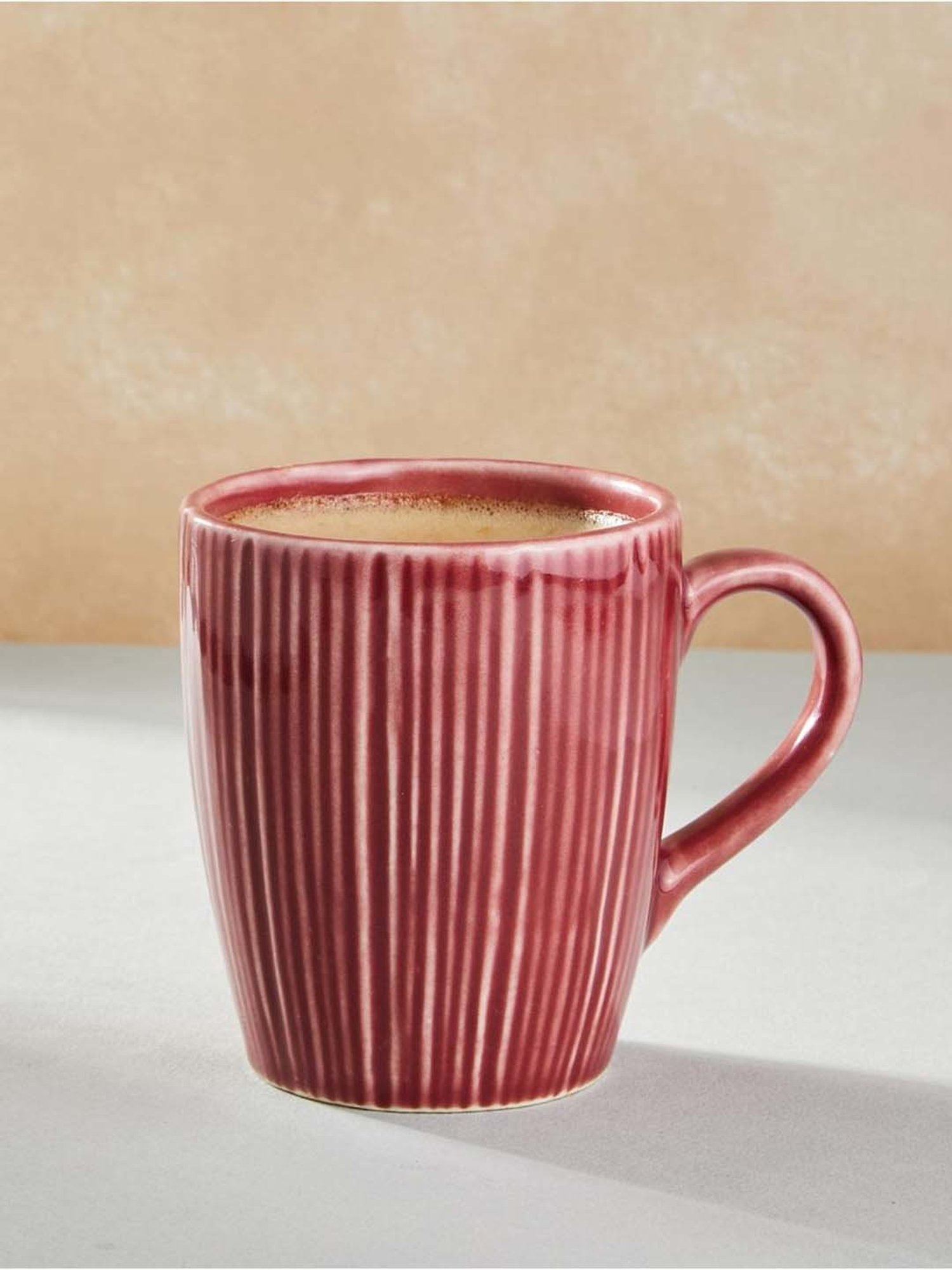 Femora Black Ceramic Coffee Mugs (0.36 L) - Set of 4