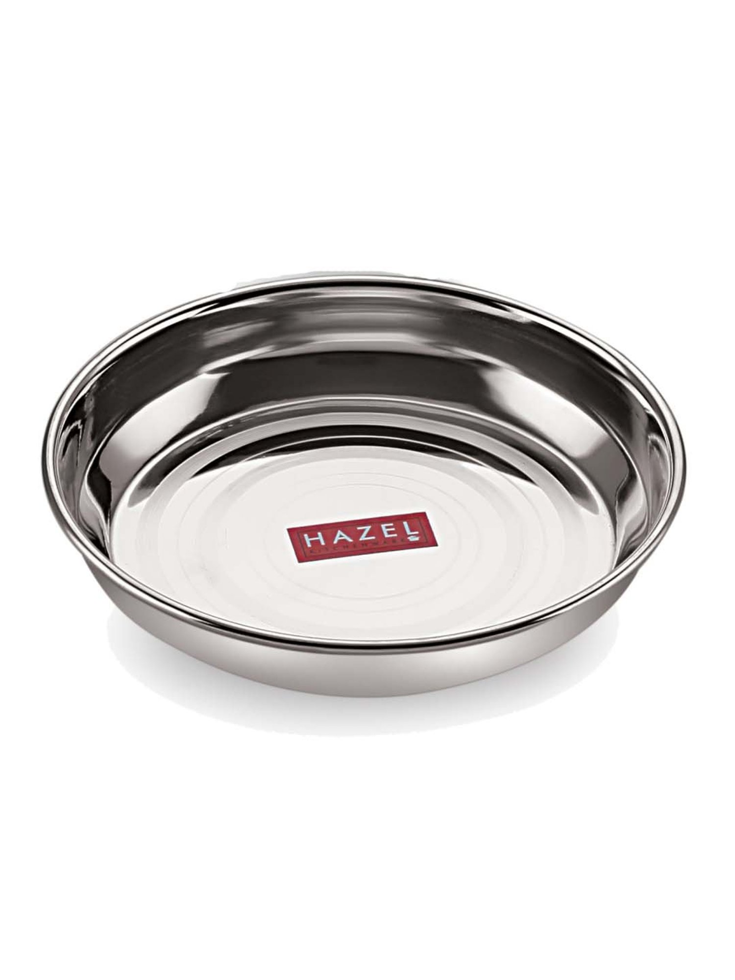 HAZEL Silver Stainless Steel 13 cm Breakfast Plate (0.3L) - Set of 1