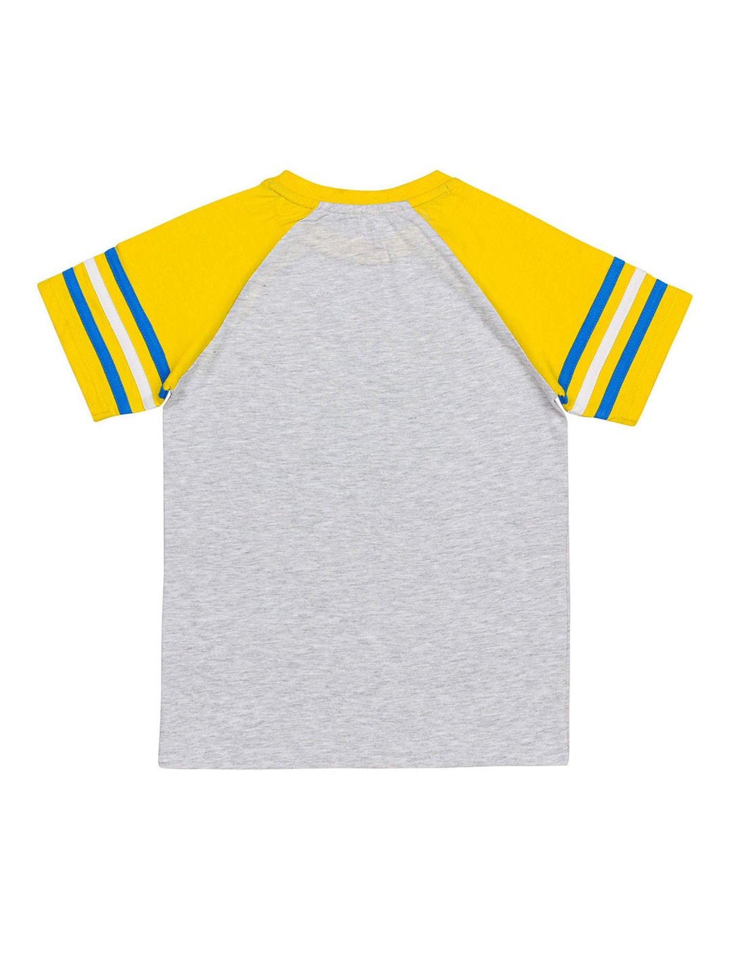 H by Hamleys Boys Grey & Yellow Color Block T-Shirt