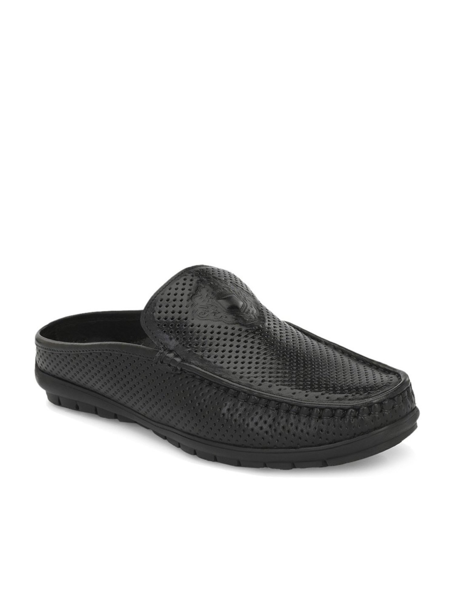 Hitz Men's Black Mule Shoes