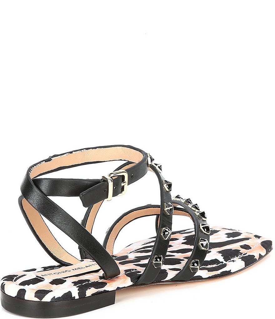 Antonio Melani Dyandraa Leather Studded Detail Sandals