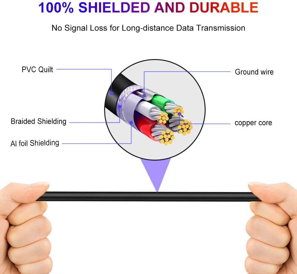 UEETEK 5M 10 Pin Rainbow Flat Ribbon IDC Wire Cable for Digital Product PC Detecting Instruments