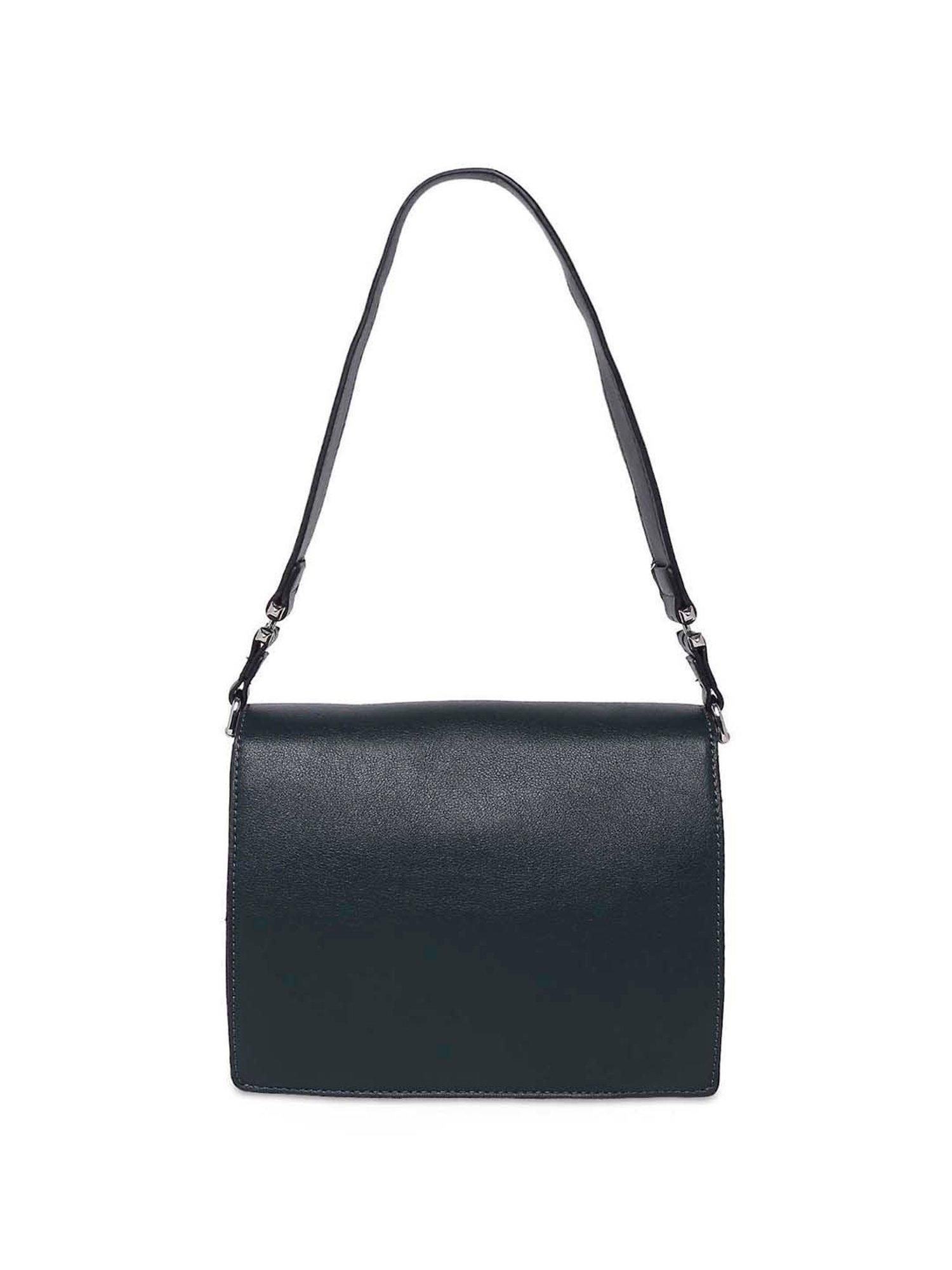 Marina Galanti Green Textured Medium Sling Handbag