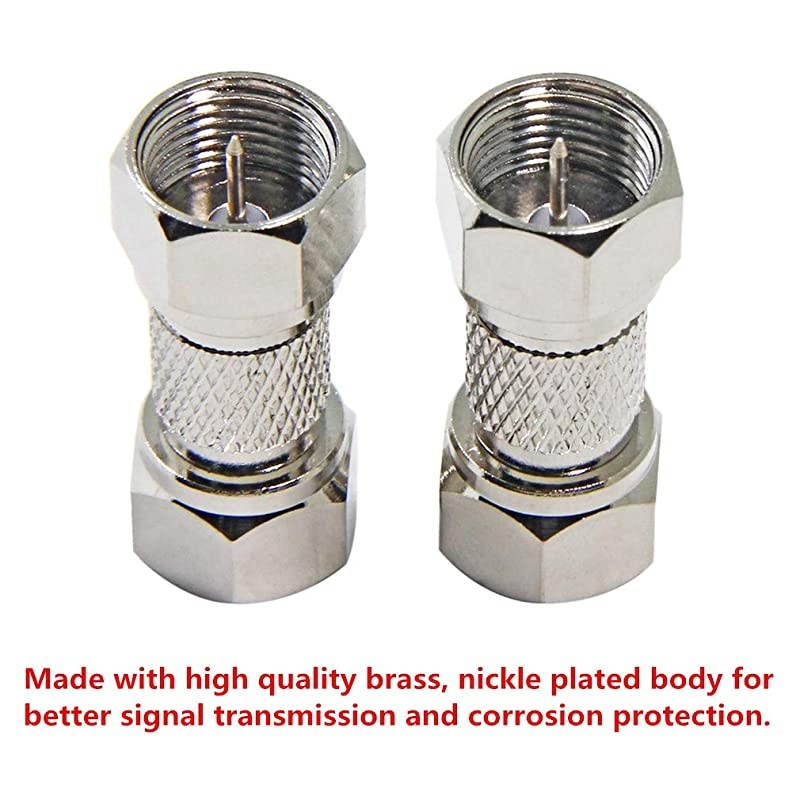 TV Cable Connector 5Pack F Male to Male Coaxial Adapter 75 Ohm  Cable Extension Coupler for TV Antenna Cord Splitter Amplifier