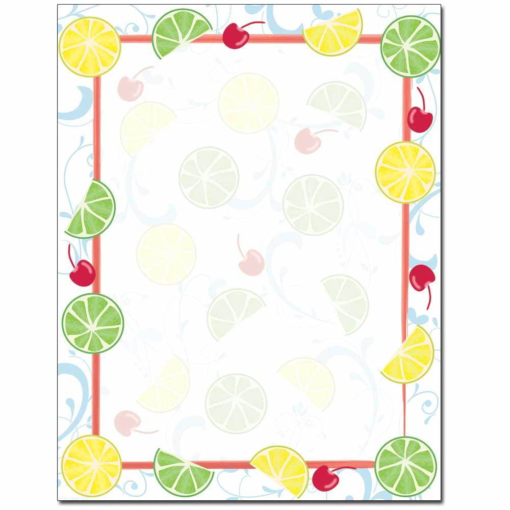 Cherry Limeade Letterhead Printer Paper, 80 Sheets