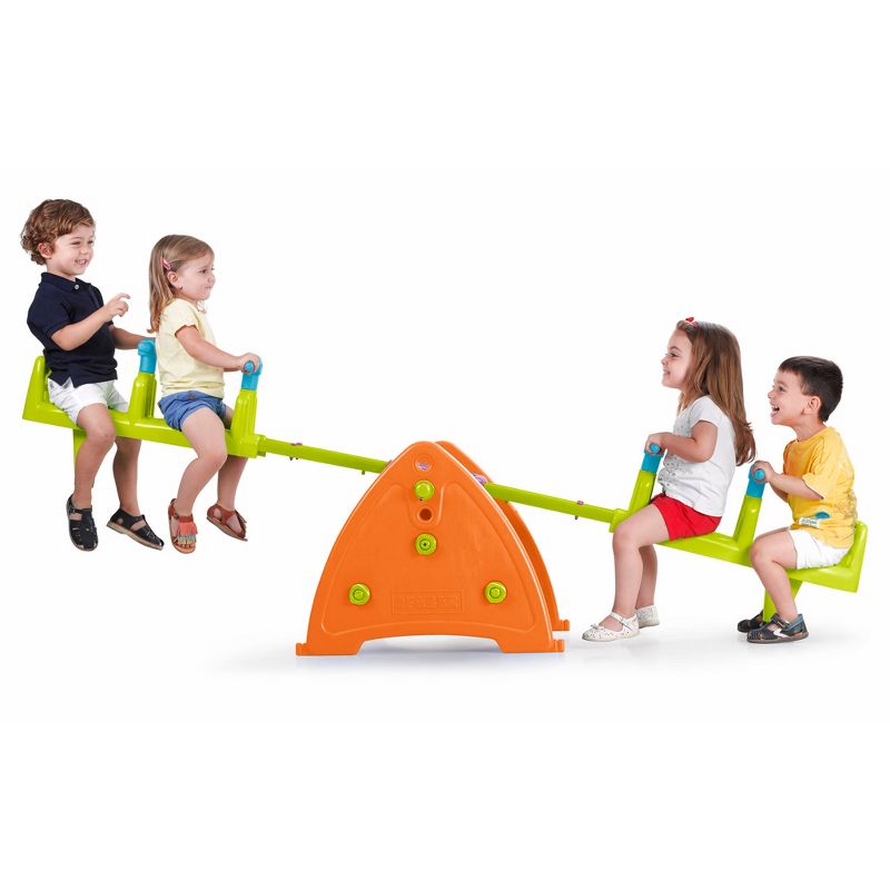 ECR4Kids Quad Seesaw Teeter-Totter for 4 Kids - Sturdy and Durable for Home, Daycare or Preschool