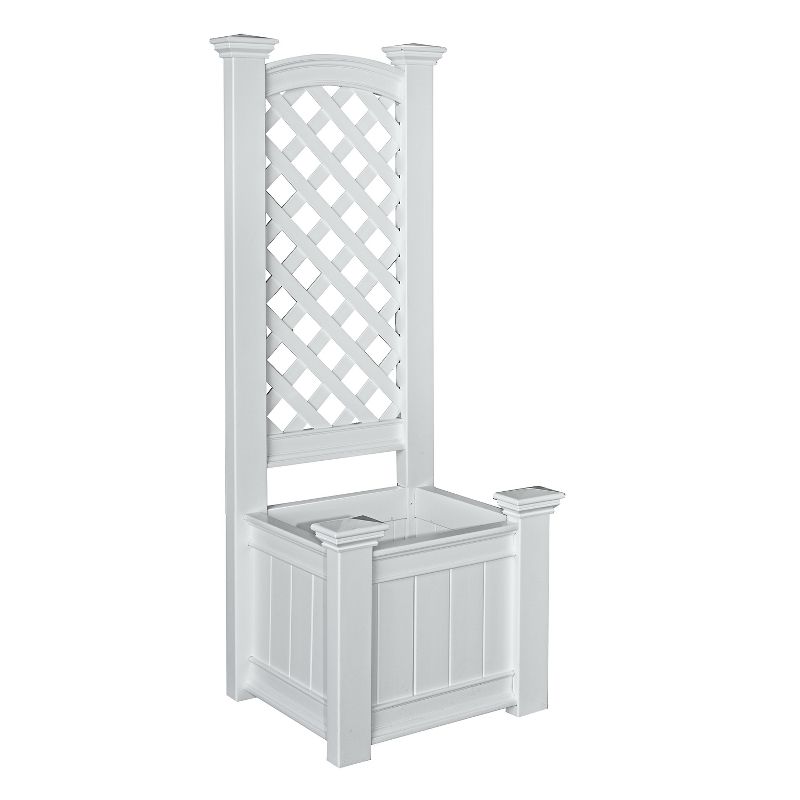 Kensington Square Box And Trellis - White - Vita