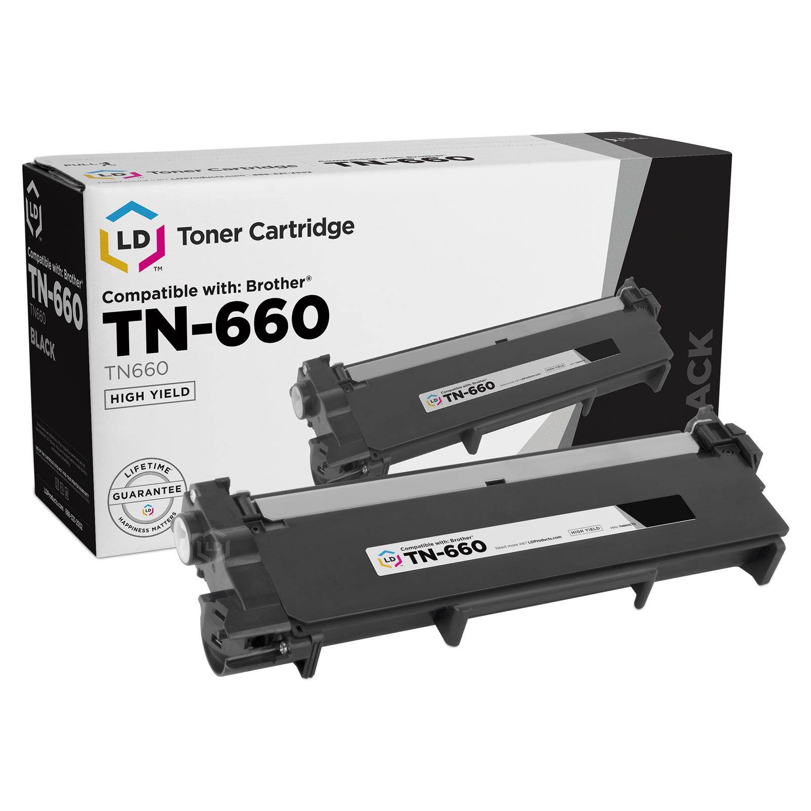 LD &copy; Compatible Replacements for Brother TN660 2PK HY Black Laser Toner Cartridges for Brother DCP L2520DW, L2540DW, HL L2300D, L2320D, 2340DW, L2360DW, L2380DW, & MFC L2700DW, L2720DW, L2740DW