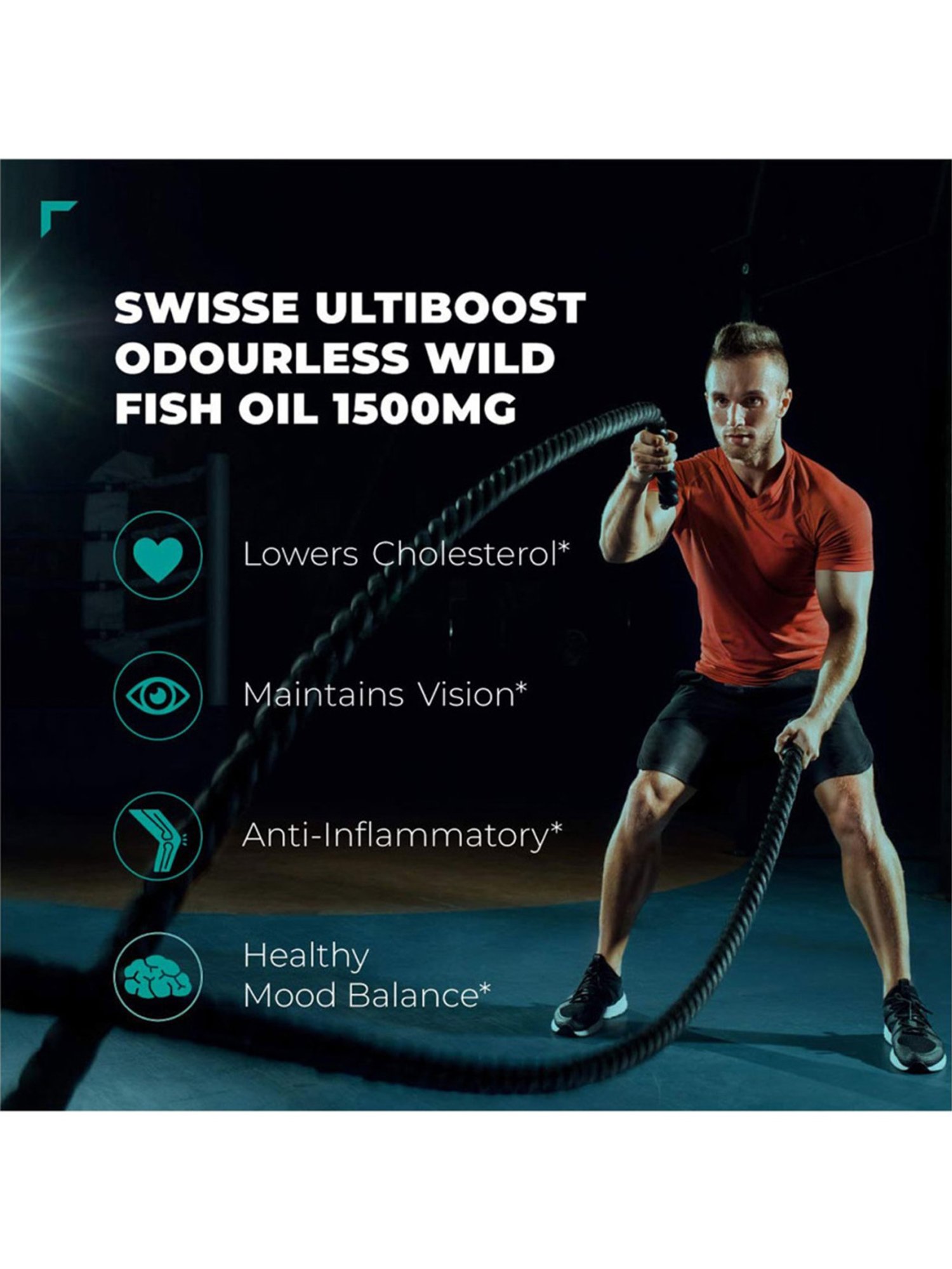 Swisse Ultiboost Odourless High Strength Wild Fish Oil - 60 Tablets