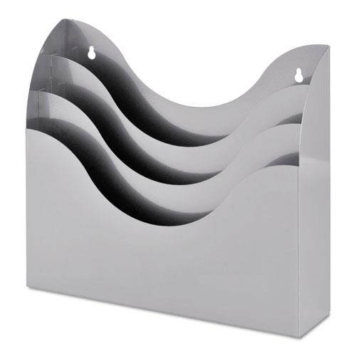 MMF SteelMaster 3-Tier Sorter - 3 Tier(s) - 12.9" Height x 11.5" Width x 3.5" Depth - Wall Mountable, Desktop - Recycled