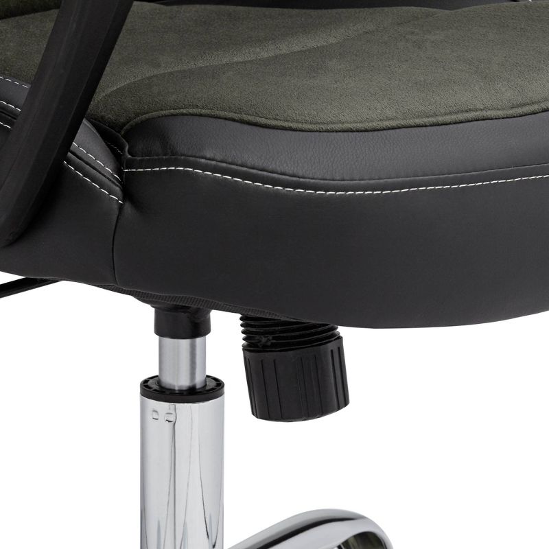 Mesh Sled Base Side Reception Chair with Flip Up Arms Black - Riverstone Furniture