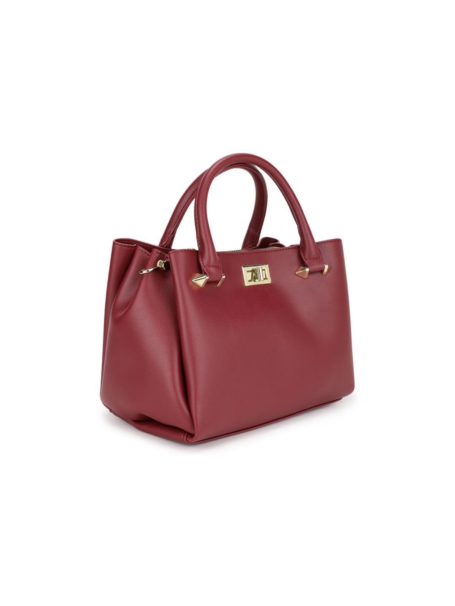 Tyra Olivia Wine Solid Faux Leather Handbag