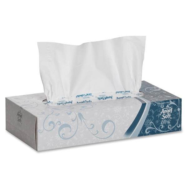 Georgia Pacific 48560 Angel Soft ps Ultra Premium Facial Tissue, White, 7.4" x 8.8",125/Box, 30/Carton