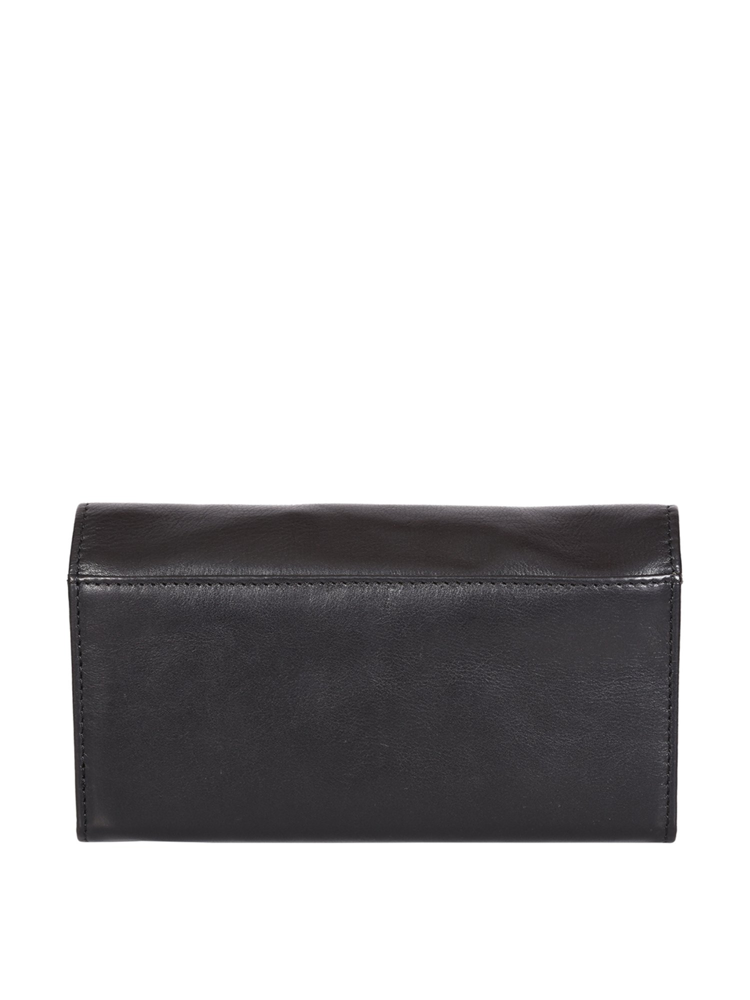 SASSORA Black Solid Rfid Wallet for Women