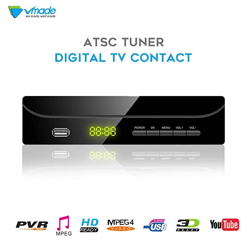 ATSC Digital TV Converter Box for Analog TV w/1080p HDMI Output,USB Multimedia Playback and HDTV Set Top Box.