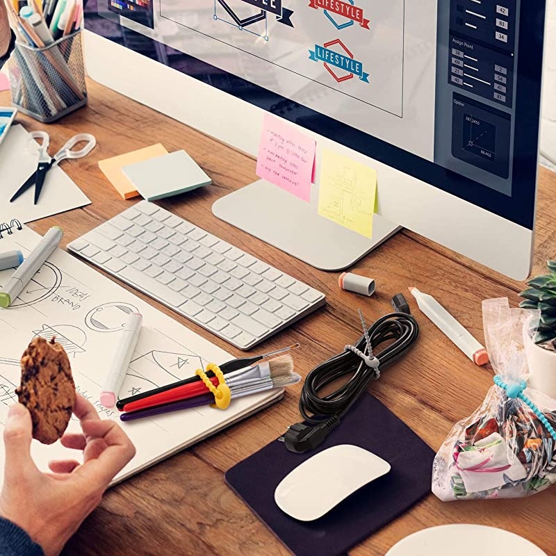 Pieces Colorful Silicone Ties Bag ClipCable Straps Bread Tie Reusable Rubber Twist Tie AllPurpose Silicone Ties Cable TiesSilicone CordHousehold Snake Ties Bag Sealing Clips