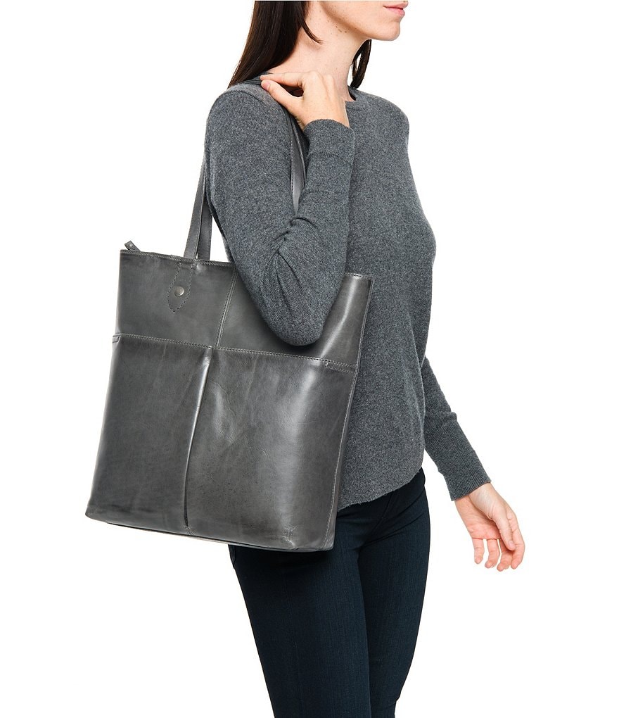 Frye Melissa Simple Italian Leather Zip Tote Bag