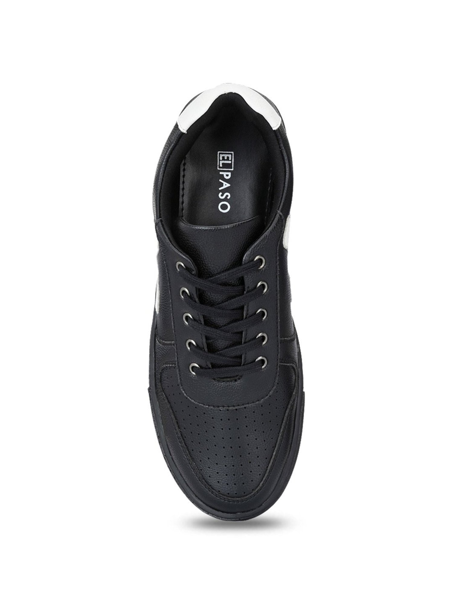 El Paso Men's Black Casual Sneakers