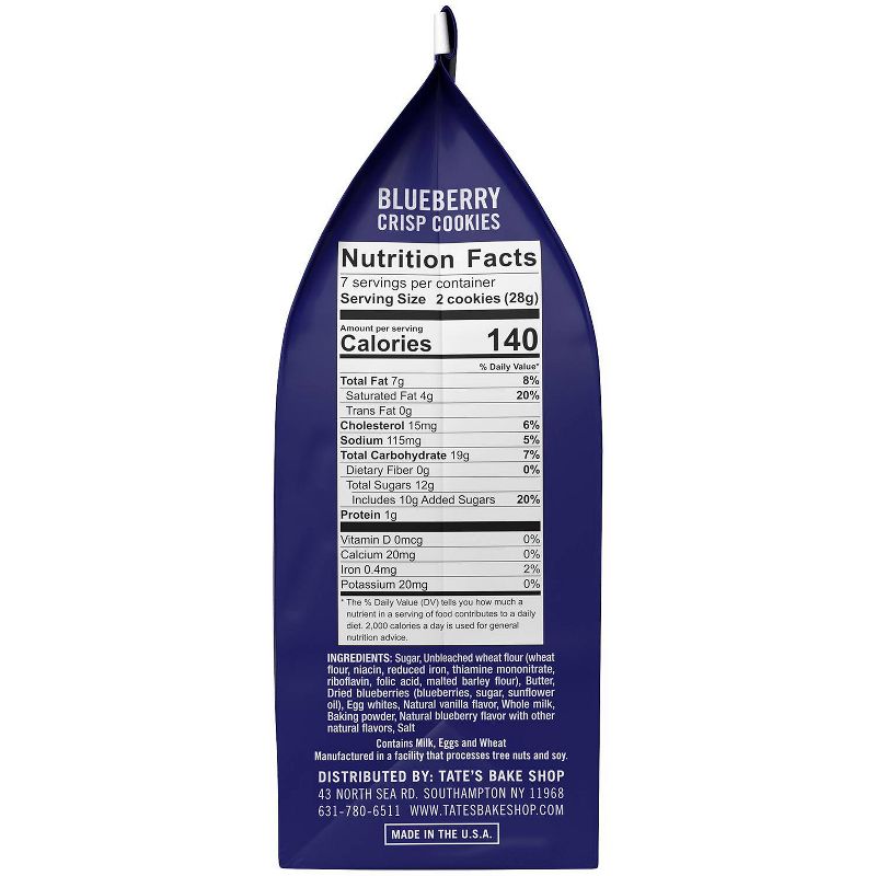 Tate's Bakeshop Blueberry Crisp Limited Edition Cookies - 7oz