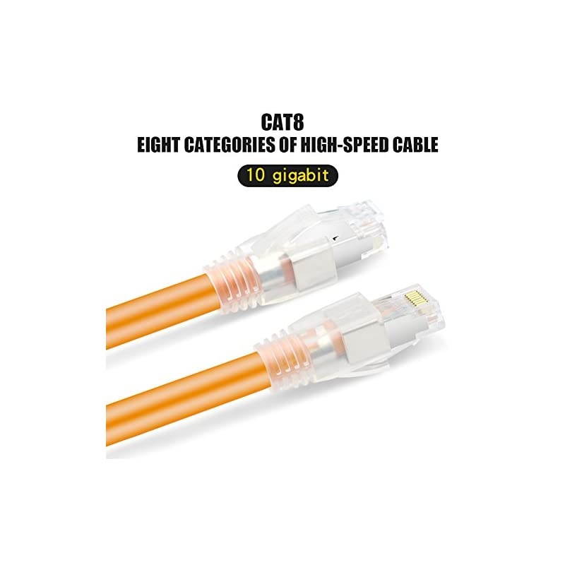 40Gb Cat8 Ethernet Cable Shielded Internet LAN Computer Patch Cord 2000MHz Faster Than Cat7 Cat6 High Speed SSTP Cable for Gaming Home Router 26 feet 8M