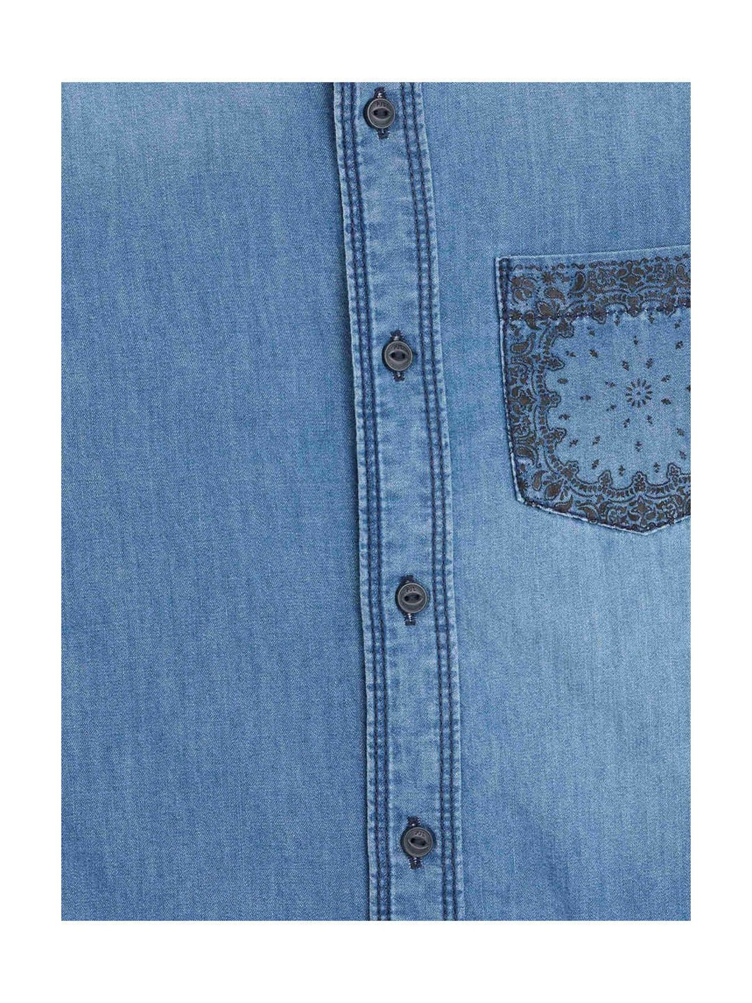 Pepe Jeans Kids Blue Solid Shirt