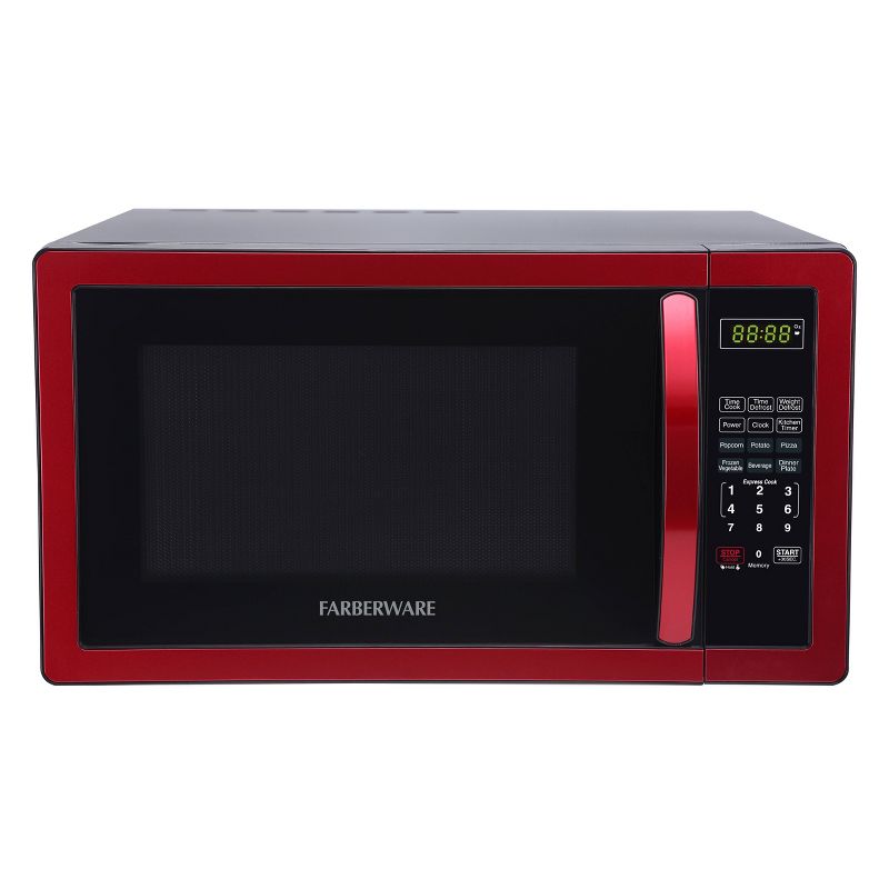 Farberware 1.1 Cu. Ft. 1000 Watt Microwave Oven - Red