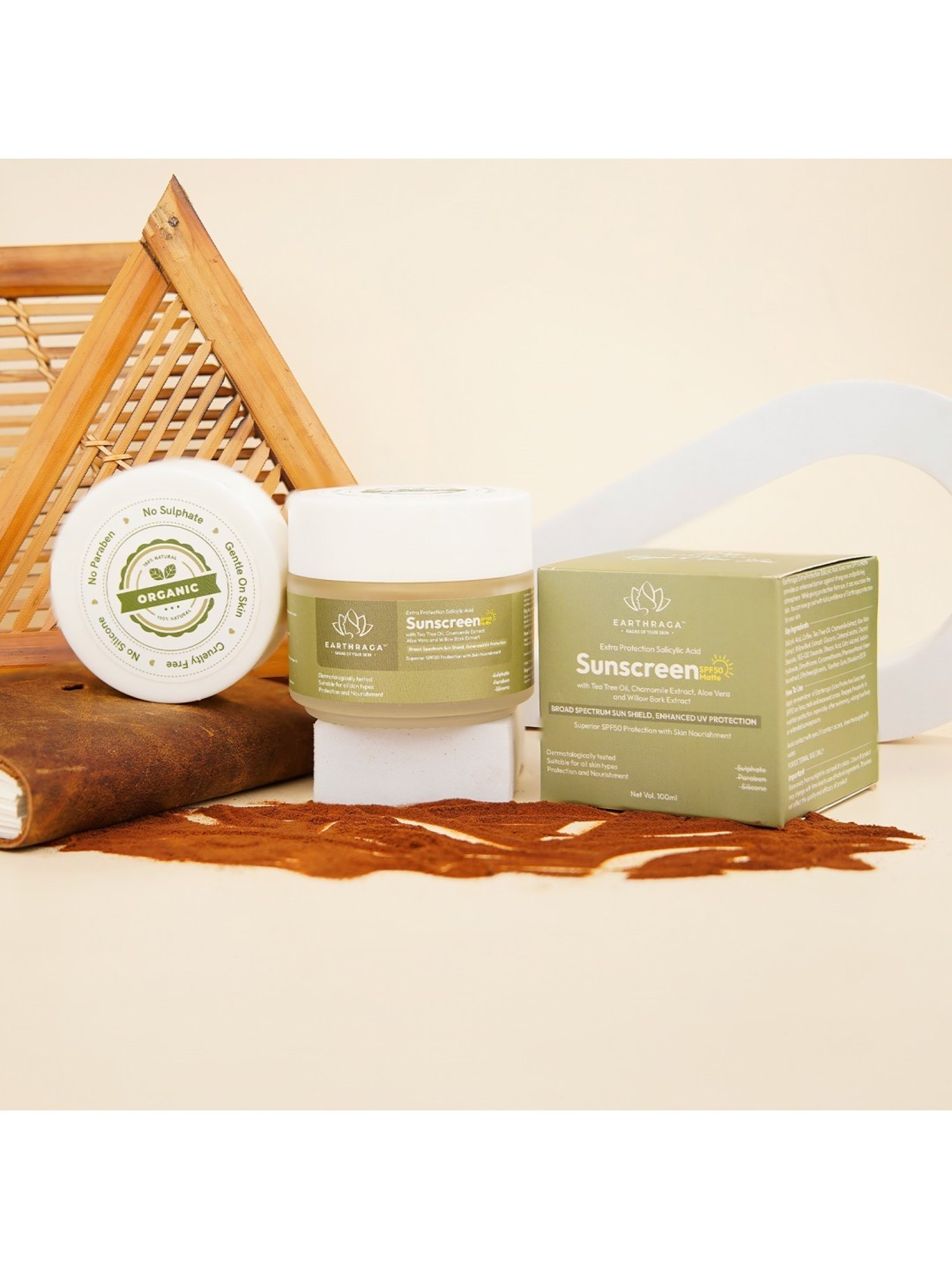 Earthraga Extra Protection Salicylic Acid Sunscreen SPF 50 Matte - 100 ml