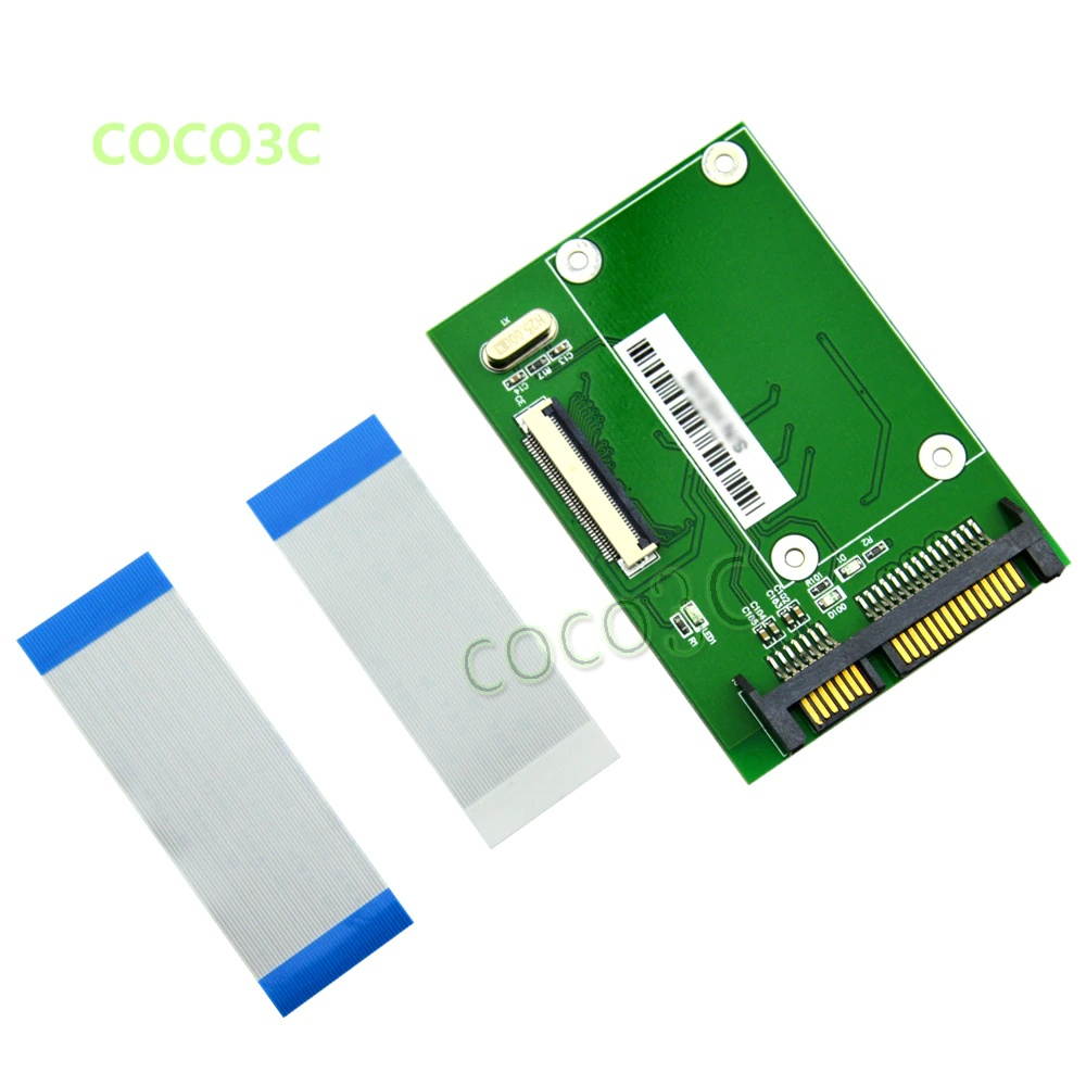 1.8 inch CE SSD to 2.5 inch SATA converter card  22Pin SATA to 40pin LIF / ZIF HDD adapter with 2 ribbon wire