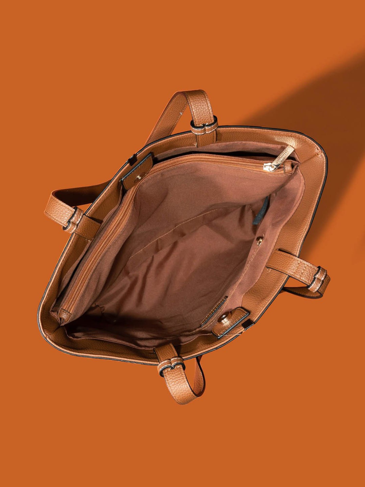 Call It Spring Black Combo Solid Large Tote Handbag