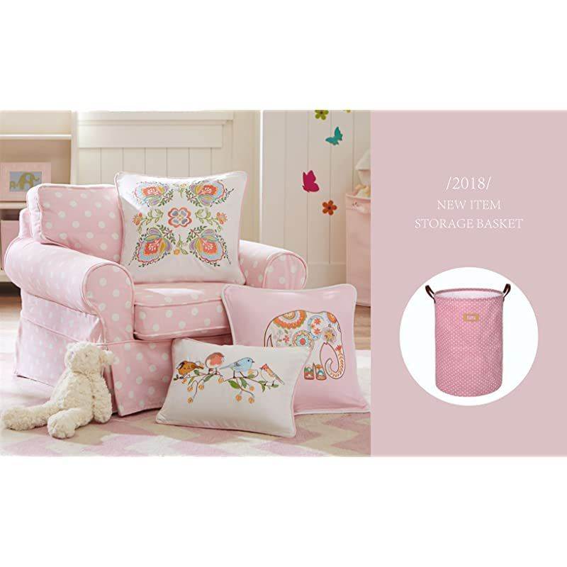 22-Inches Freestanding Laundry Basket with Lid, Collapsible Extra Large Drawstring Clothes Hamper Storage with Handle (Pink, XL)