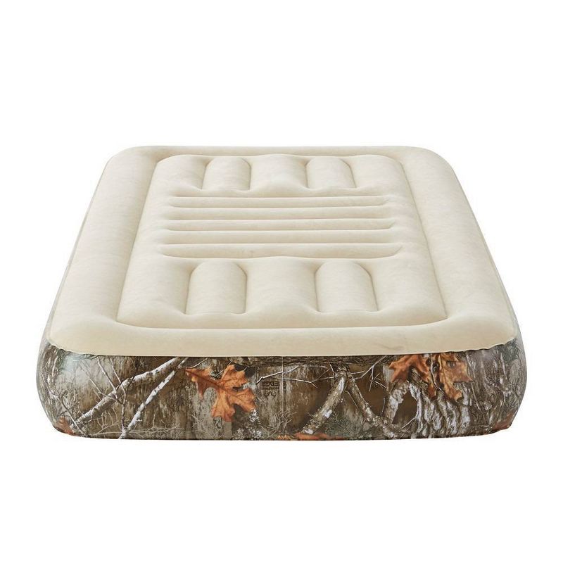 RealTree Edge Camo Lumbar Zone Support 10" Outdoor Air Mattress with Hands-Free Electric Pump - Twin
