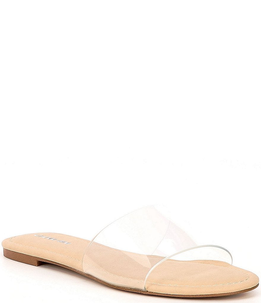Gianni Bini Lottee Clear Vinyl Slides