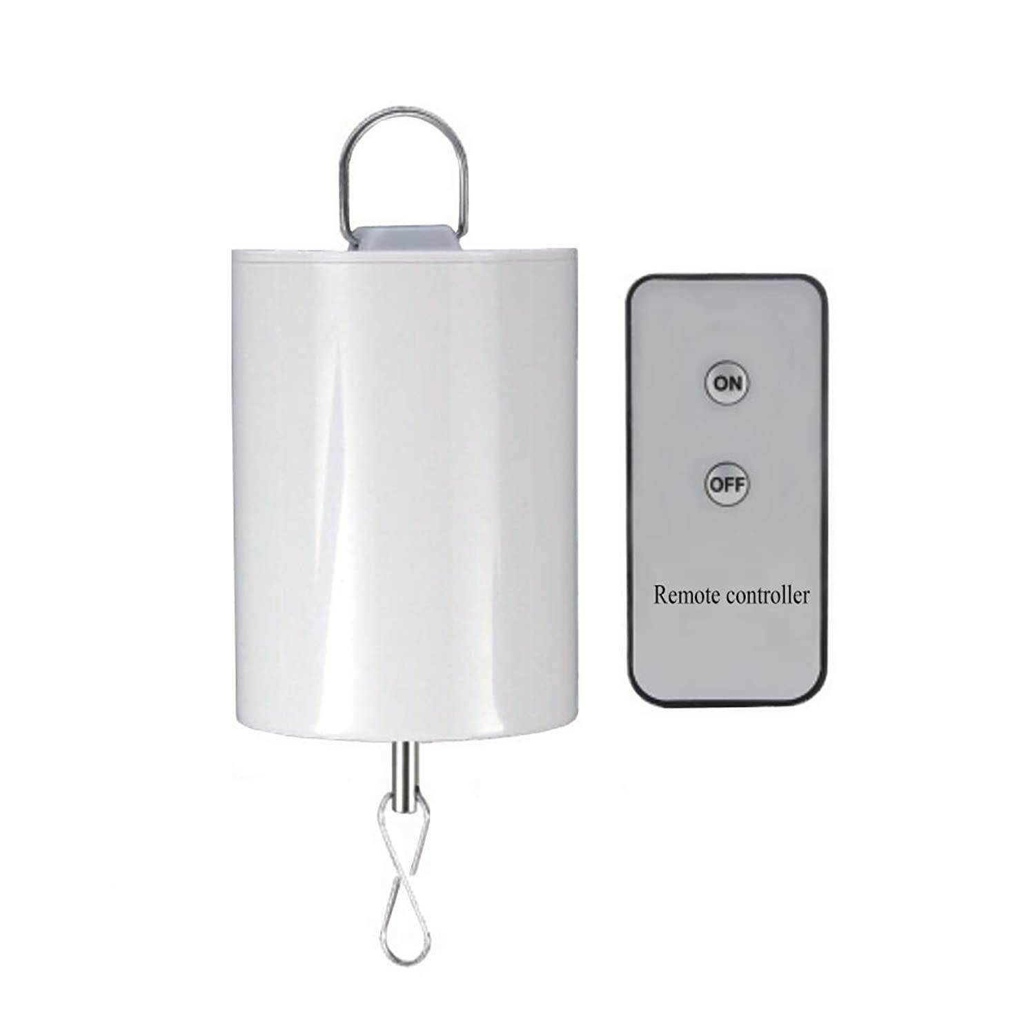 FONMY Hanging Display Motor with Remote for Wind Spinner Ornament Hanging Decor Wind Chimes Baby Crib Mobile Battery Operated Motor-10 RPM Low Speed
