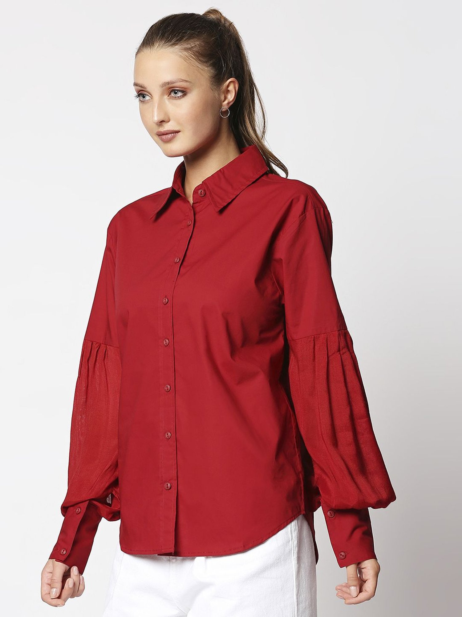 Remanika Red Pure Cotton Shirt