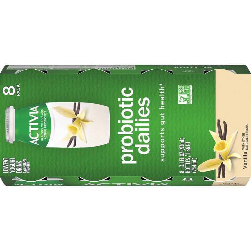 Activia Dailies Probiotic Vanilla Yogurt Drink - 8pk/3.1 fl oz Bottles