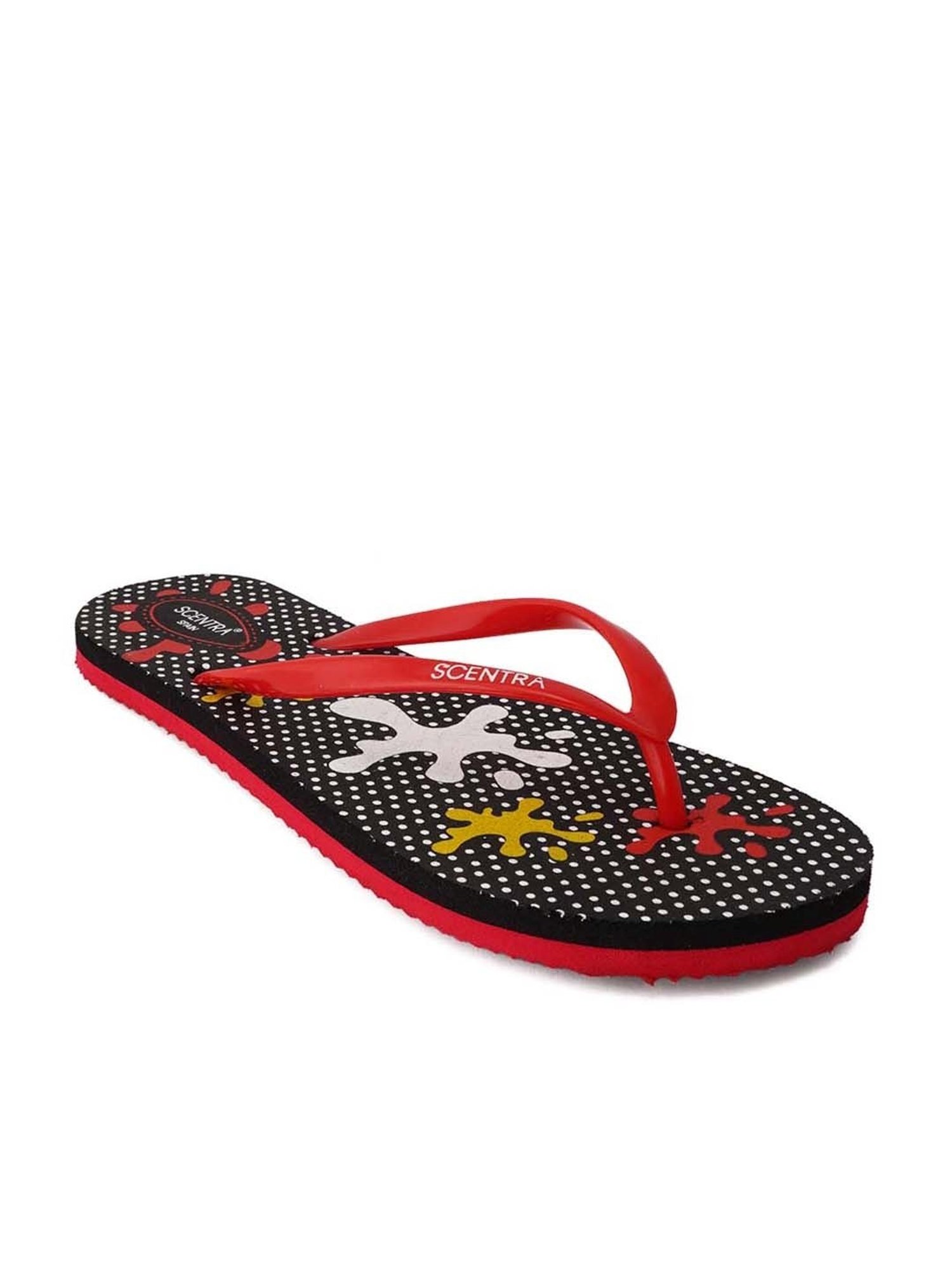 Scentra Women's Red Flip Flops