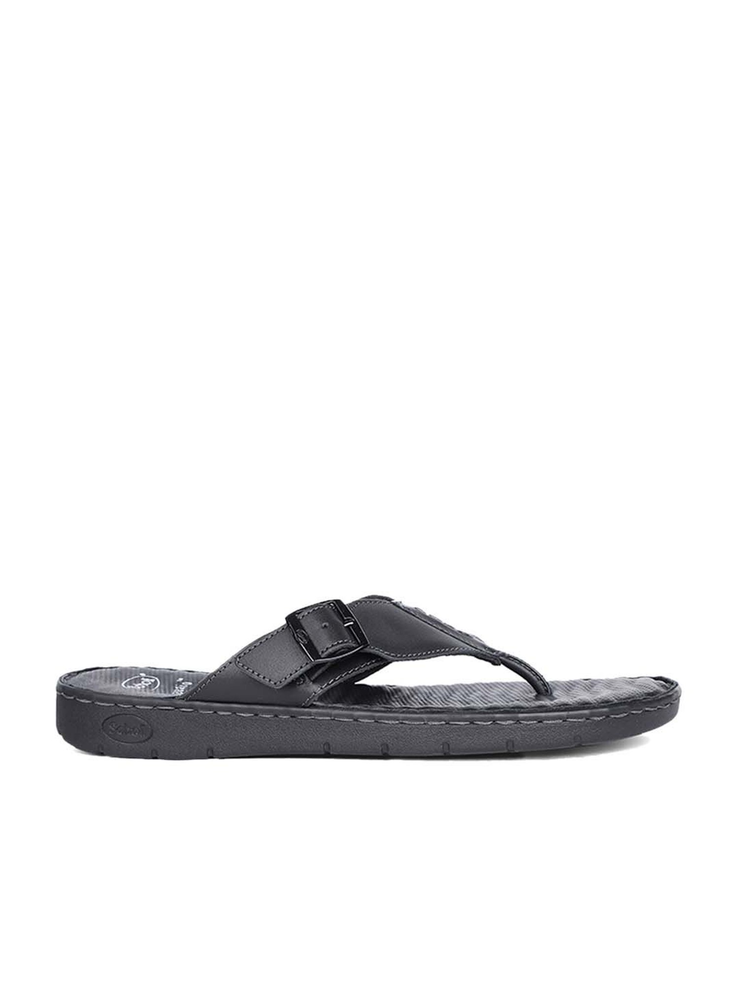 Scholl by Bata Men's Black Thong Sandals
