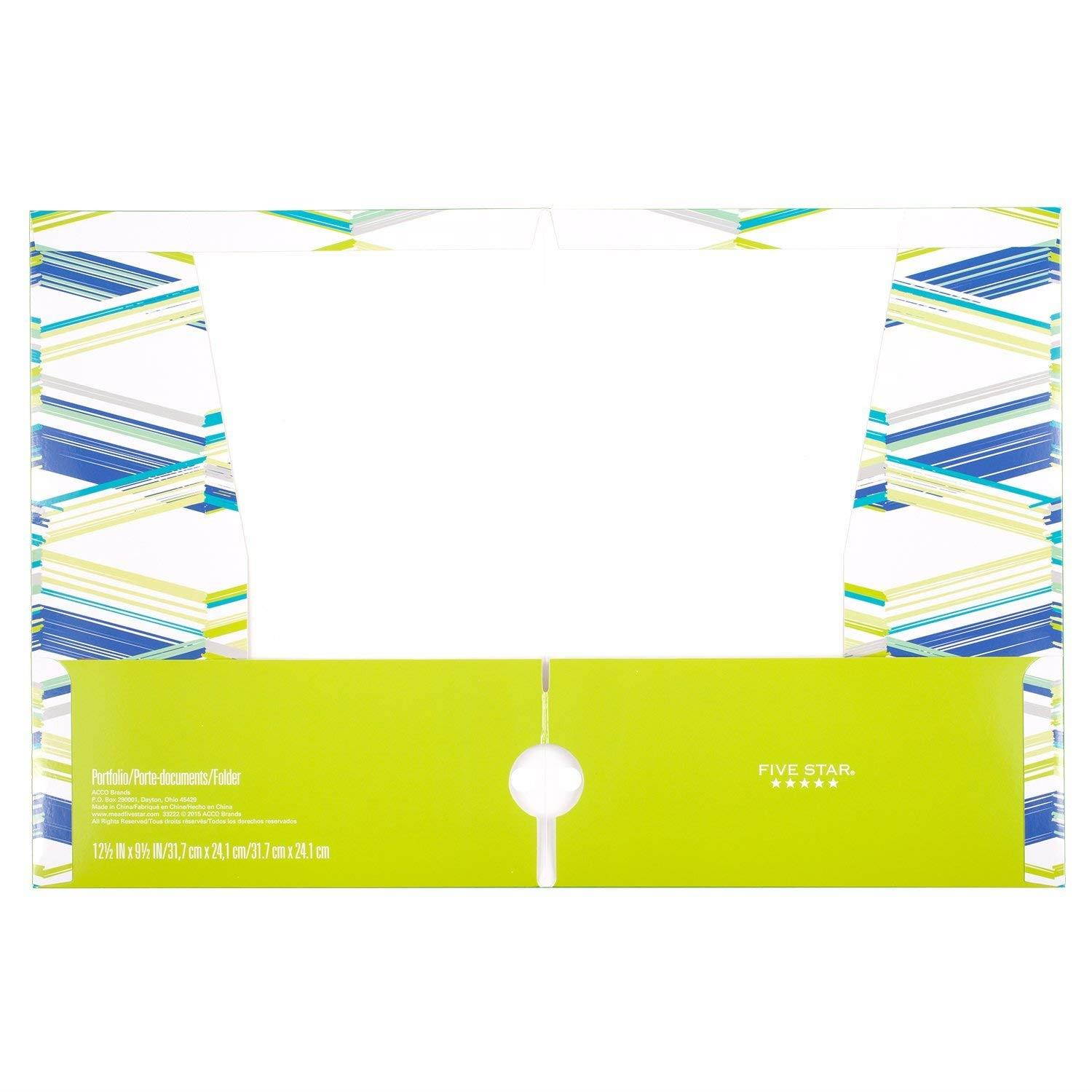 Five Star 4-Pocket Folders, Folders with Pockets, Assorted Designs, 6 Pack (73844)