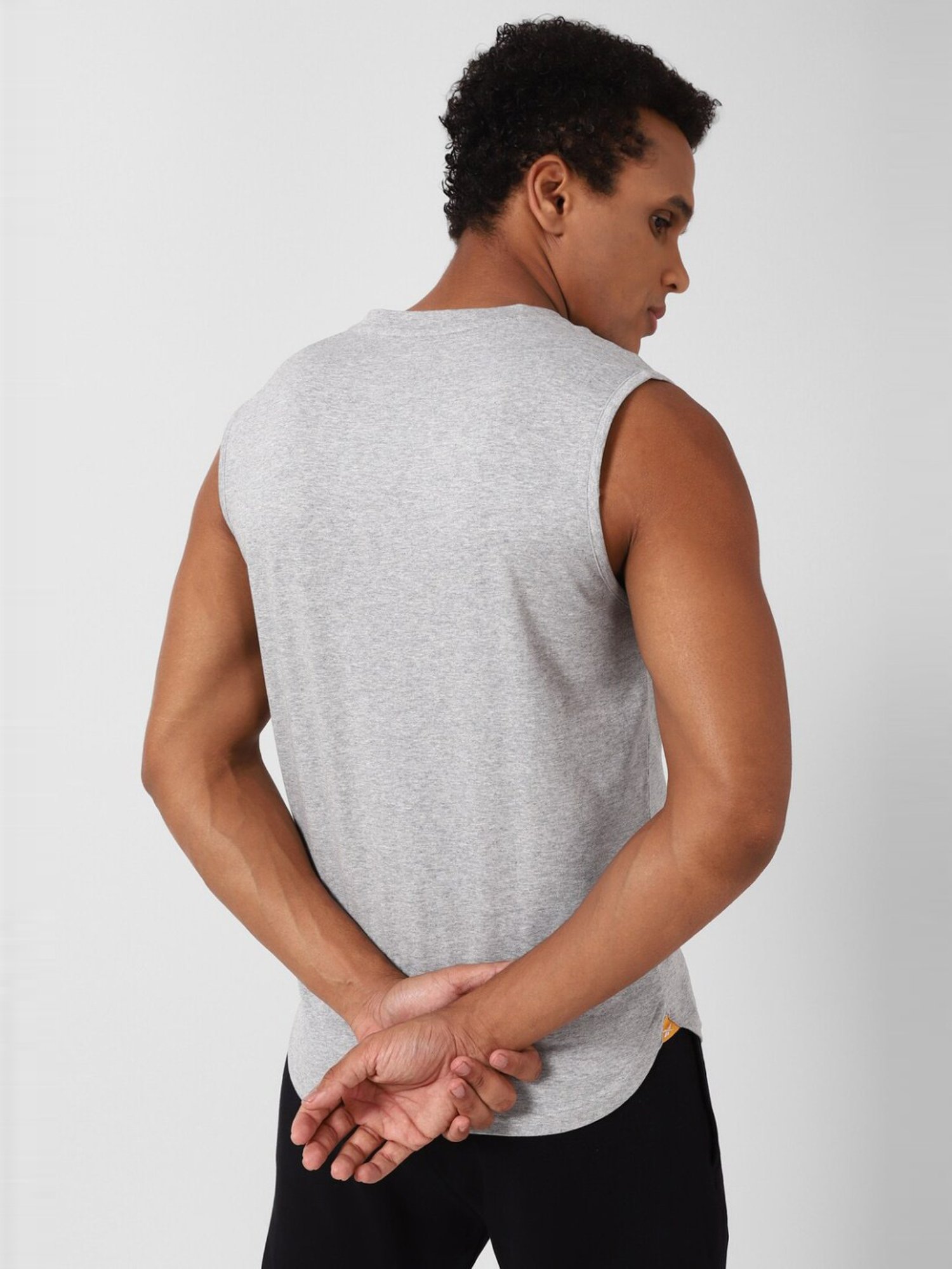 Reebok Grey Regular Fit Tank Tee