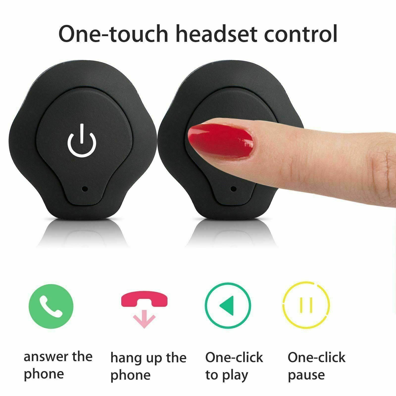 Wireless Earbuds Bluetooth In Ear Headset Stereo Headphone Earphone Handfree