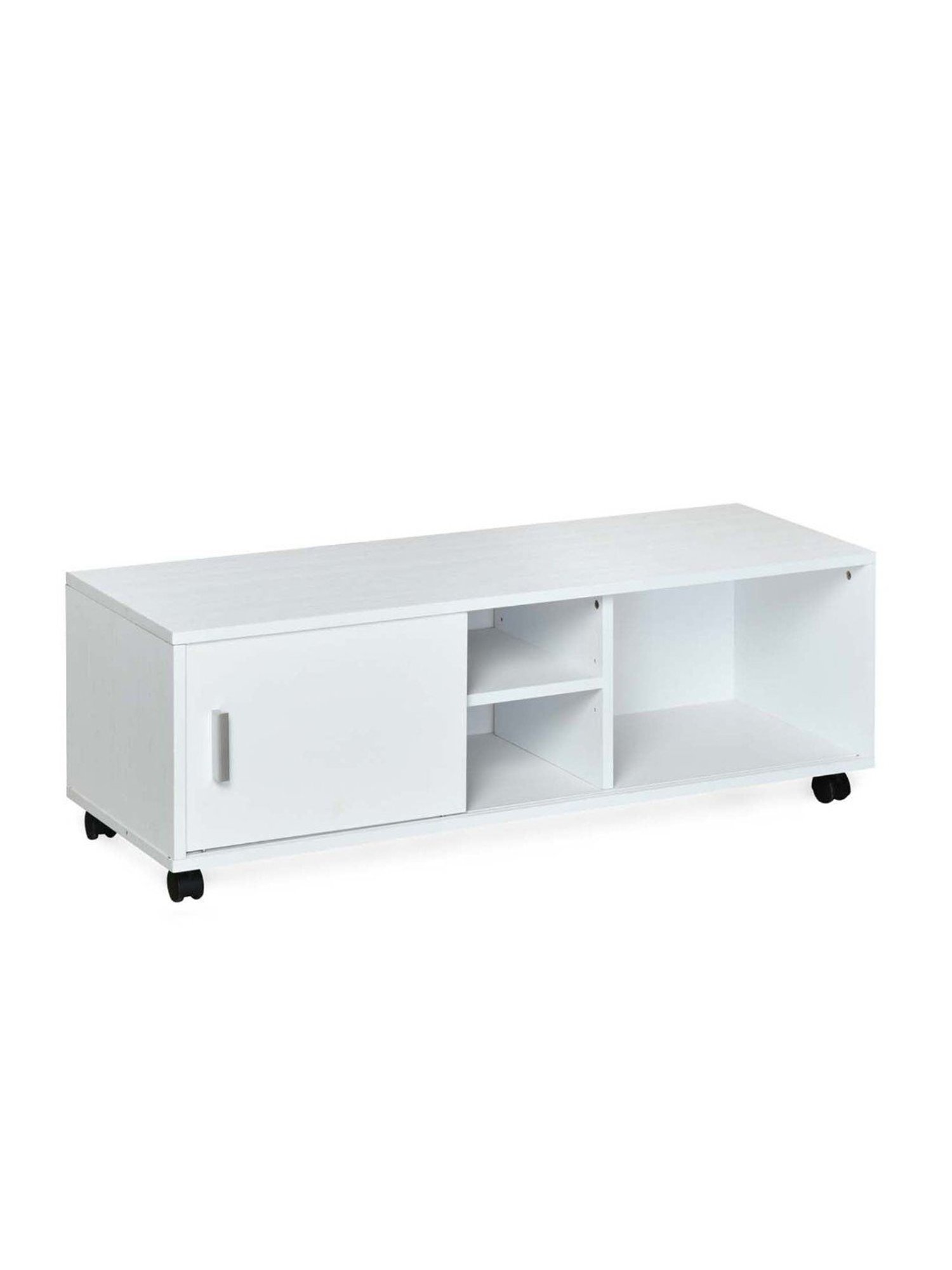 Nilkamal Cora White Engineered Wood TV Entertainment Unit with 2 Shelves