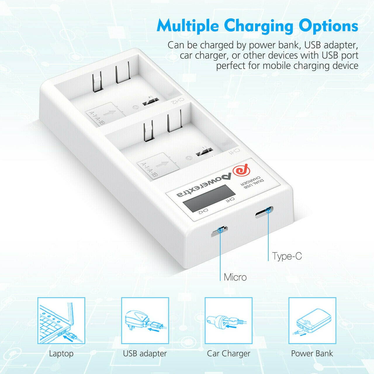 2 Pack 2440mAh Li-ion Battery  Quick LCD Charger Kits For ARLO PRO, PRO 2, Go