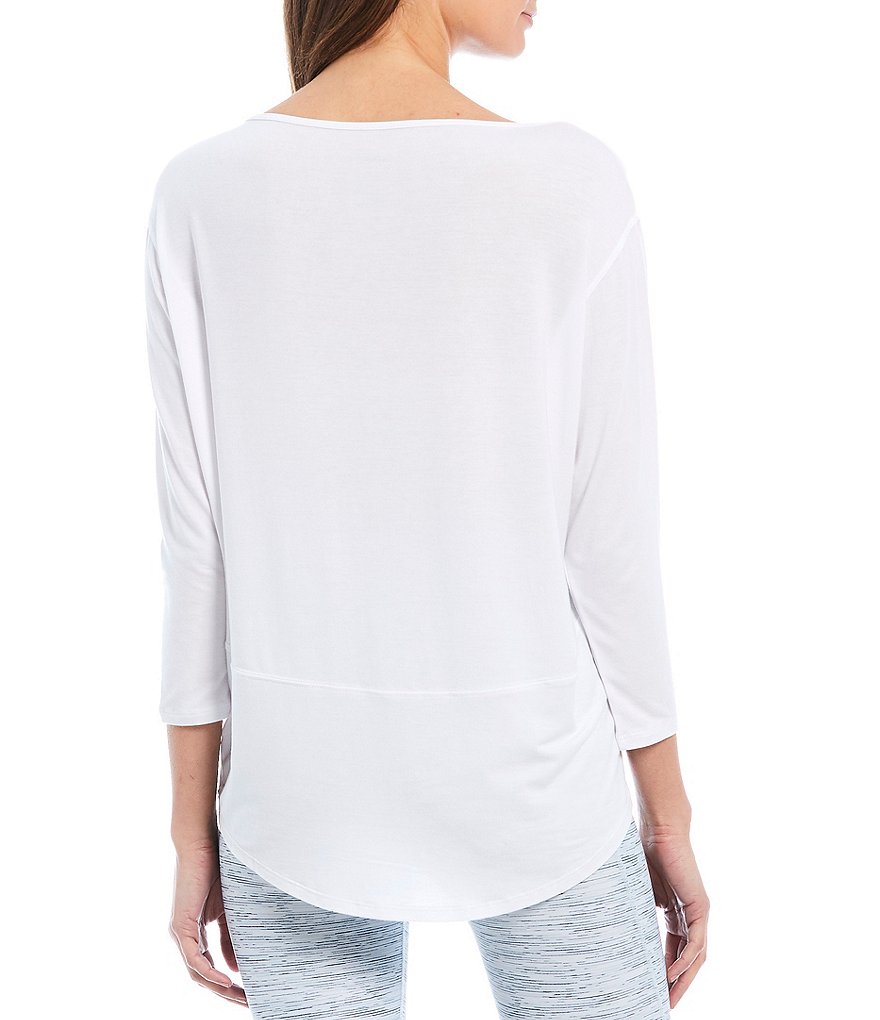 Kinesis 3/4 Sleeve Boat Neck Perfect Moisture Wicking Tee