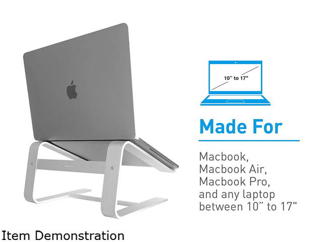 Macally Aluminum Laptop Stand for All Apple Macbook Pro / Air, Chromebook, Samsung, Acer, HP, Dell, & any Notebook between 10" to 17" (ASTAND)