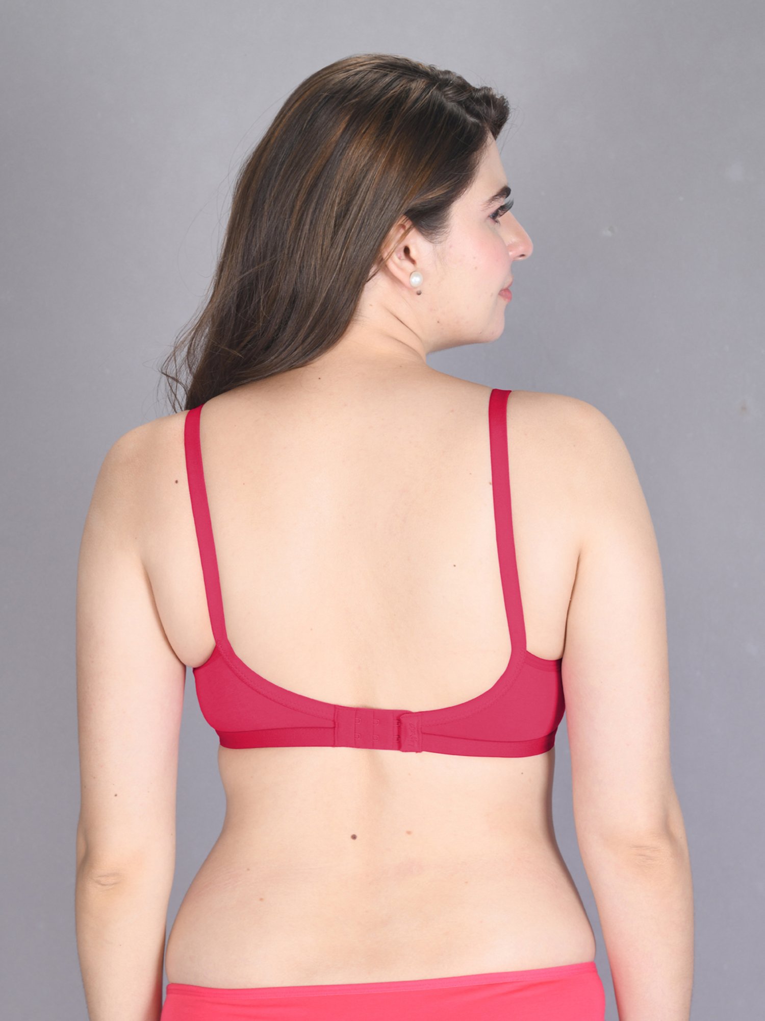Lux Venus Fuchsia Full Coverage Non-Wired T-Shirt Bra With Adjustable Strap