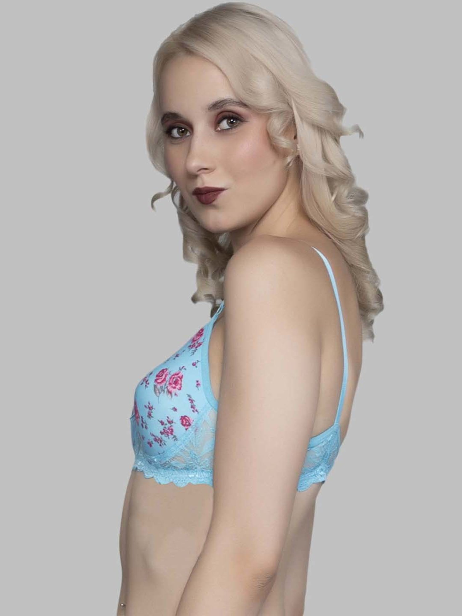 FIMS: Fashion is my Style Blue Floral Print Everyday Bra