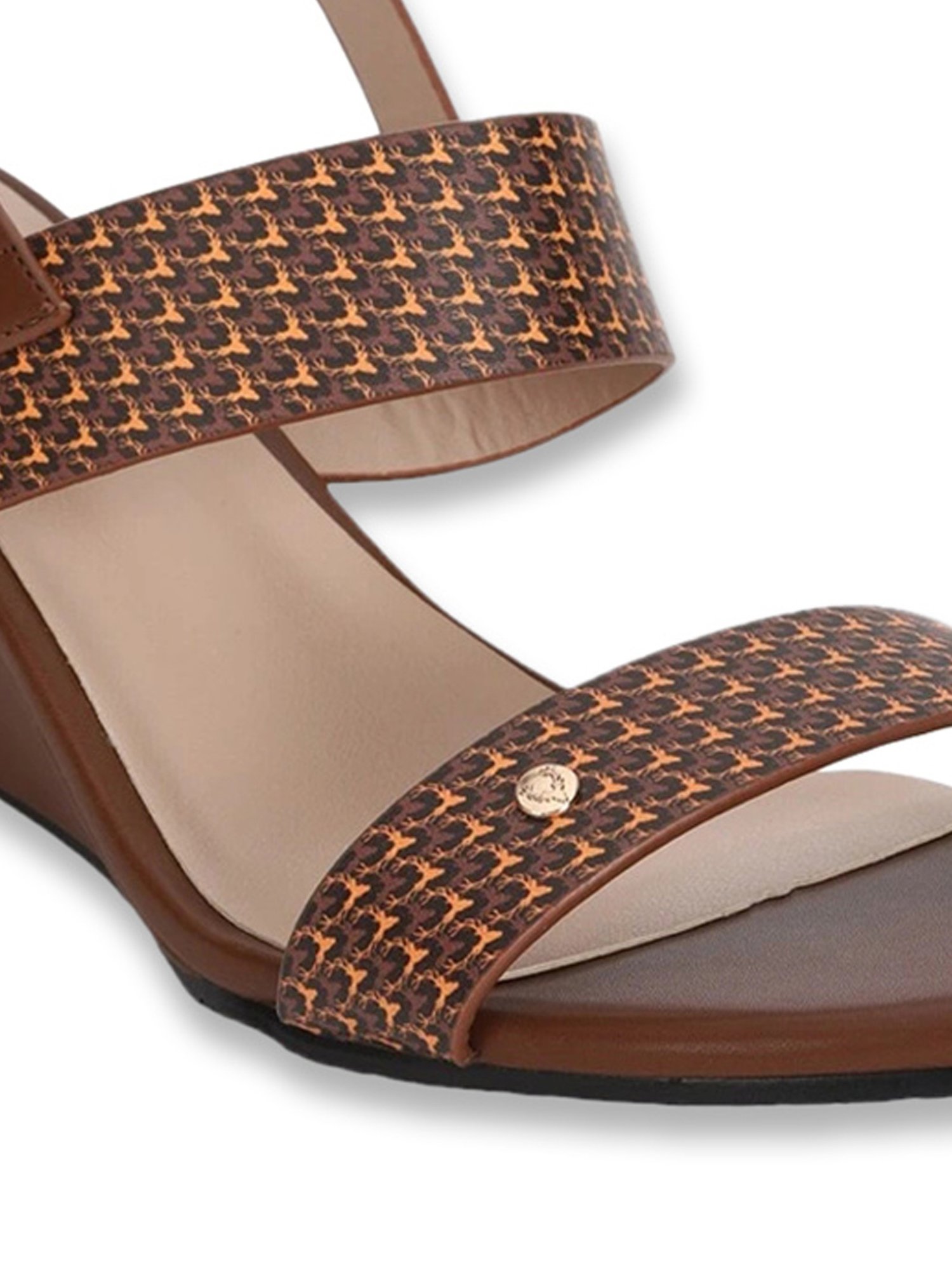 Allen Solly Women's Brown Back Strap Wedges