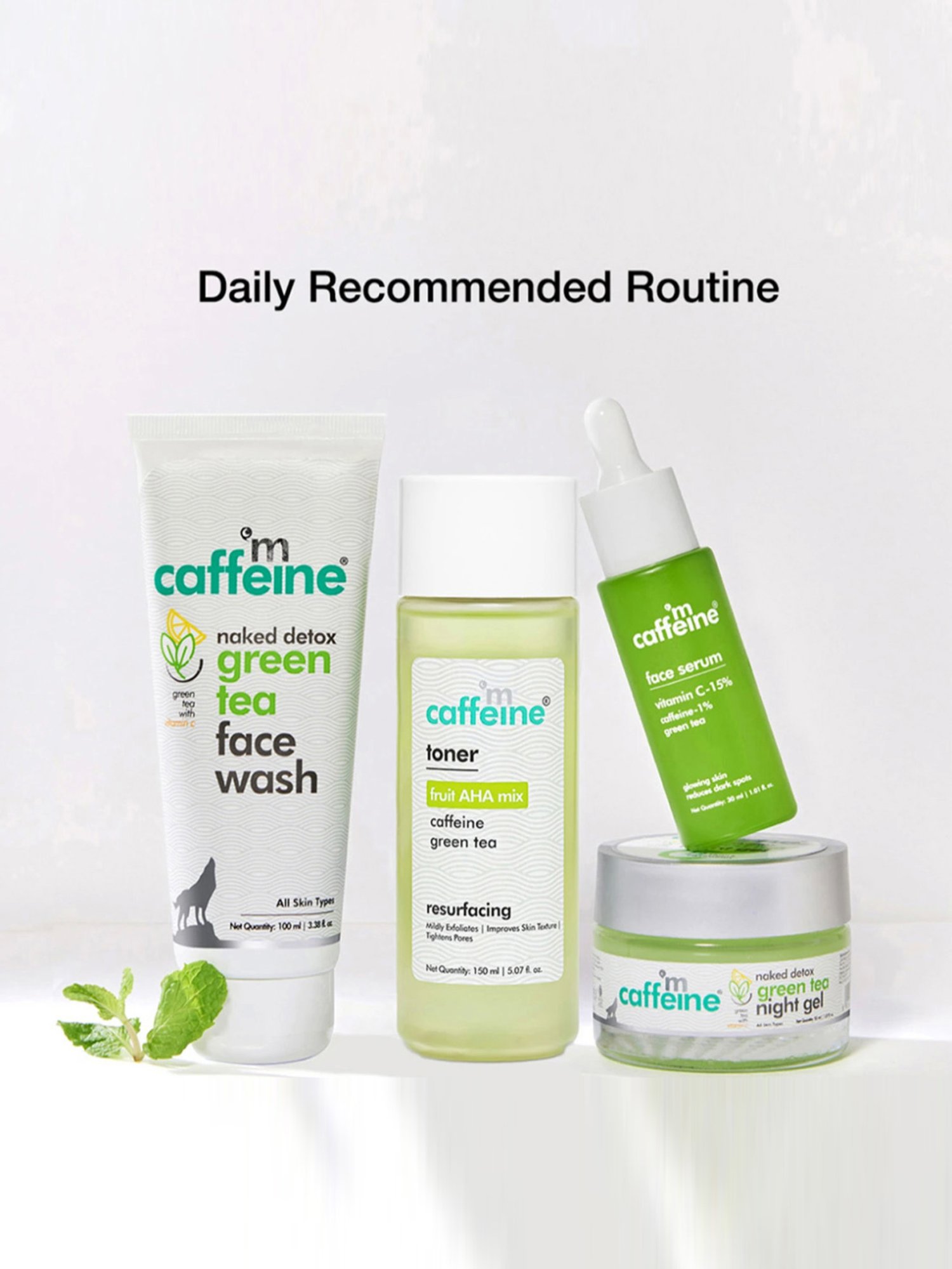 mCaffeine Green Tea Face Serum with Vitamin C-15% - 3 ml