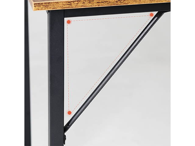 Computer Desk Home Office Desk Gaming Desk Large  Industrial Style Corner Writing Black Student Art Modren Simple Style PC Wood and Metal Desk Workstation,Wood Color,GT48